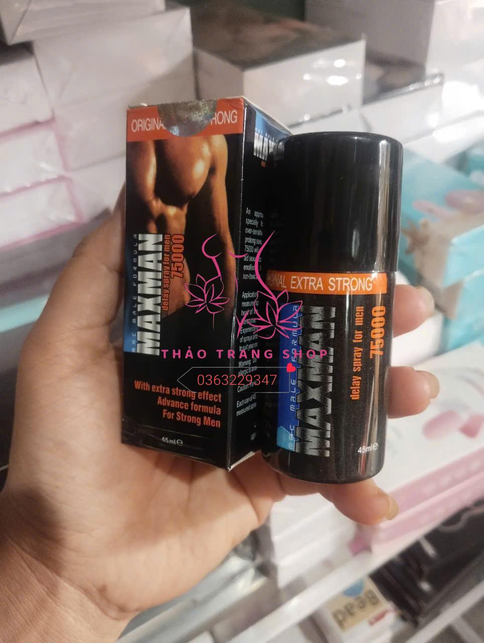 Chai xịt Maxman 75000 kéo dài thời gian quan hệ hiệu quả - Ảnh 2