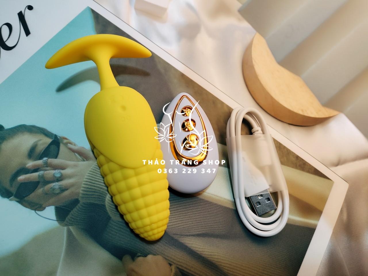 Sextoy kích hậu môn hình bắp ngô rung đa tần số