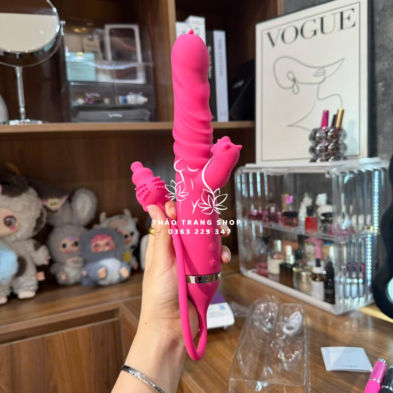 Dương vật cầm tay chế độ rung thụt điểm nhánh phụ lưỡi liếm và đầu rung hậu môn - Ảnh 2