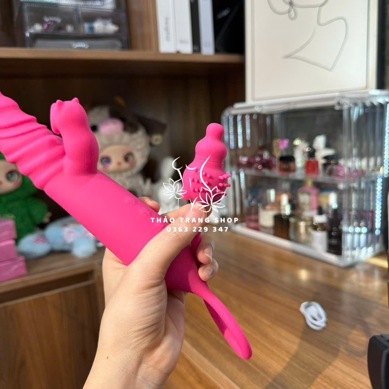 Dương vật cầm tay chế độ rung thụt điểm nhánh phụ lưỡi liếm và đầu rung hậu môn - Ảnh 3