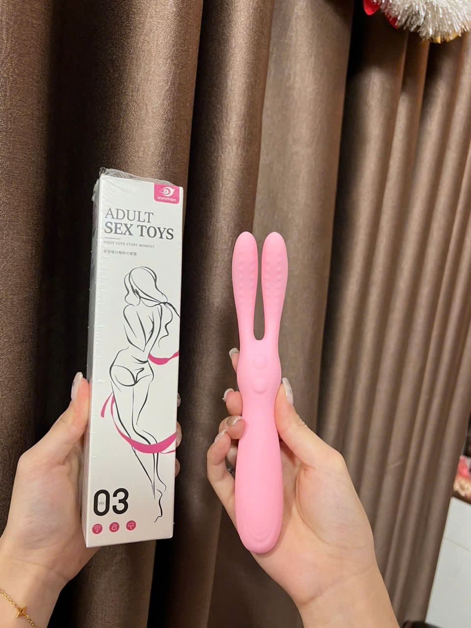 Máy rung cho nữ mini tai thỏ
