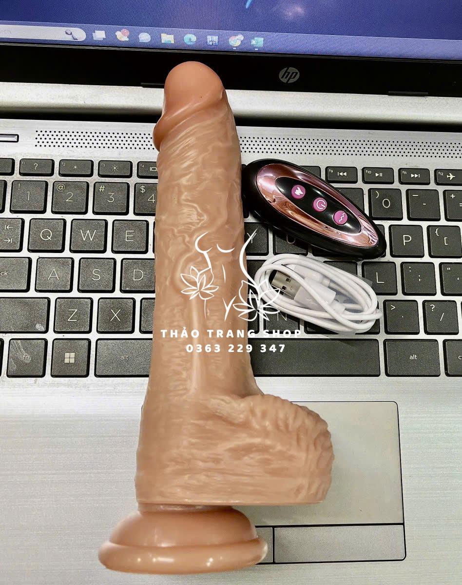 Cu giả rung thụt gắn tường rung thụt điều khiển không dây cao cấp- điều khiển từ xa - Ảnh 4