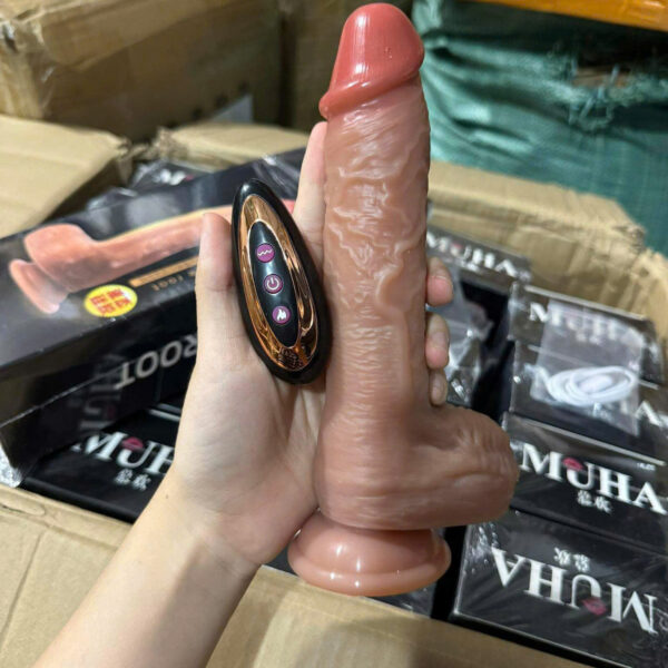 Cu giả rung thụt gắn tường rung thụt điều khiển không dây cao cấp- điều khiển từ xa