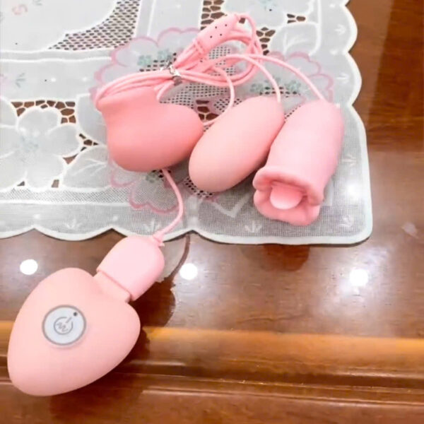 Trứng rung kết hợp lưỡi liếm bú mút 3 in 1 sạc usb