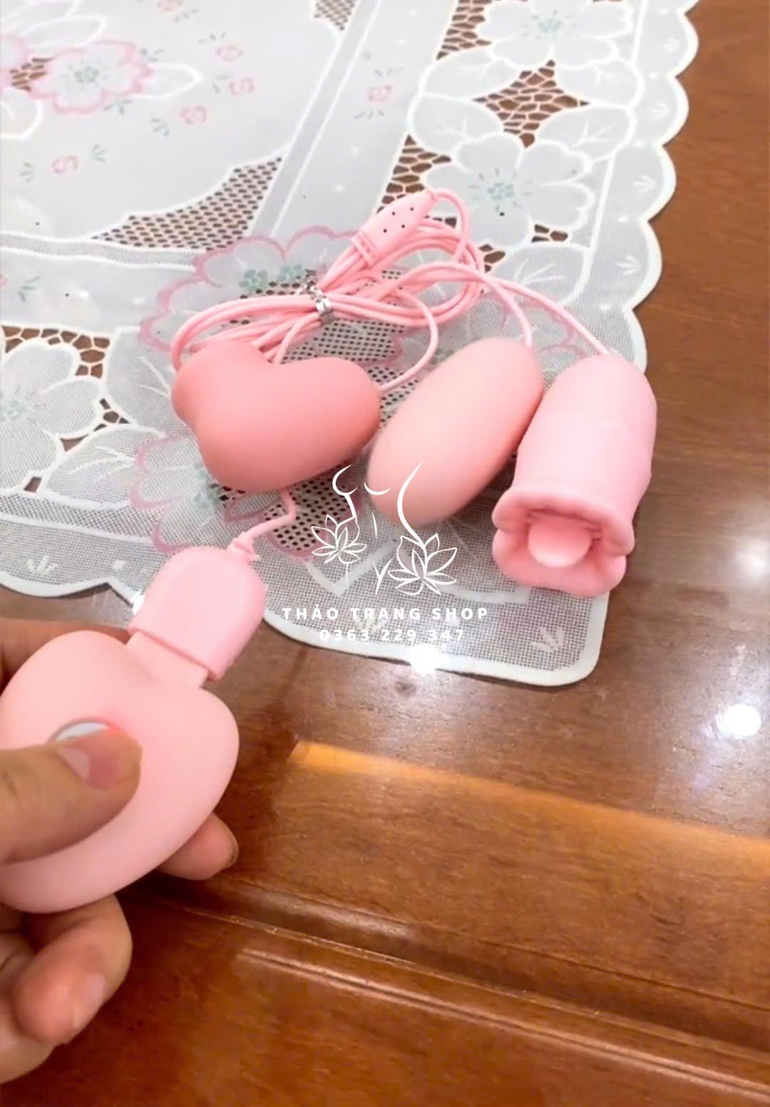 Trứng rung kết hợp lưỡi liếm bú mút 3 in 1 sạc usb - Ảnh 3