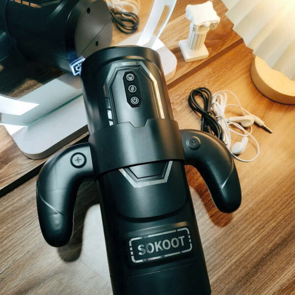 Âm đạo giả thụt mút cao cấp có tay cầm Power Play Cup Sokoot