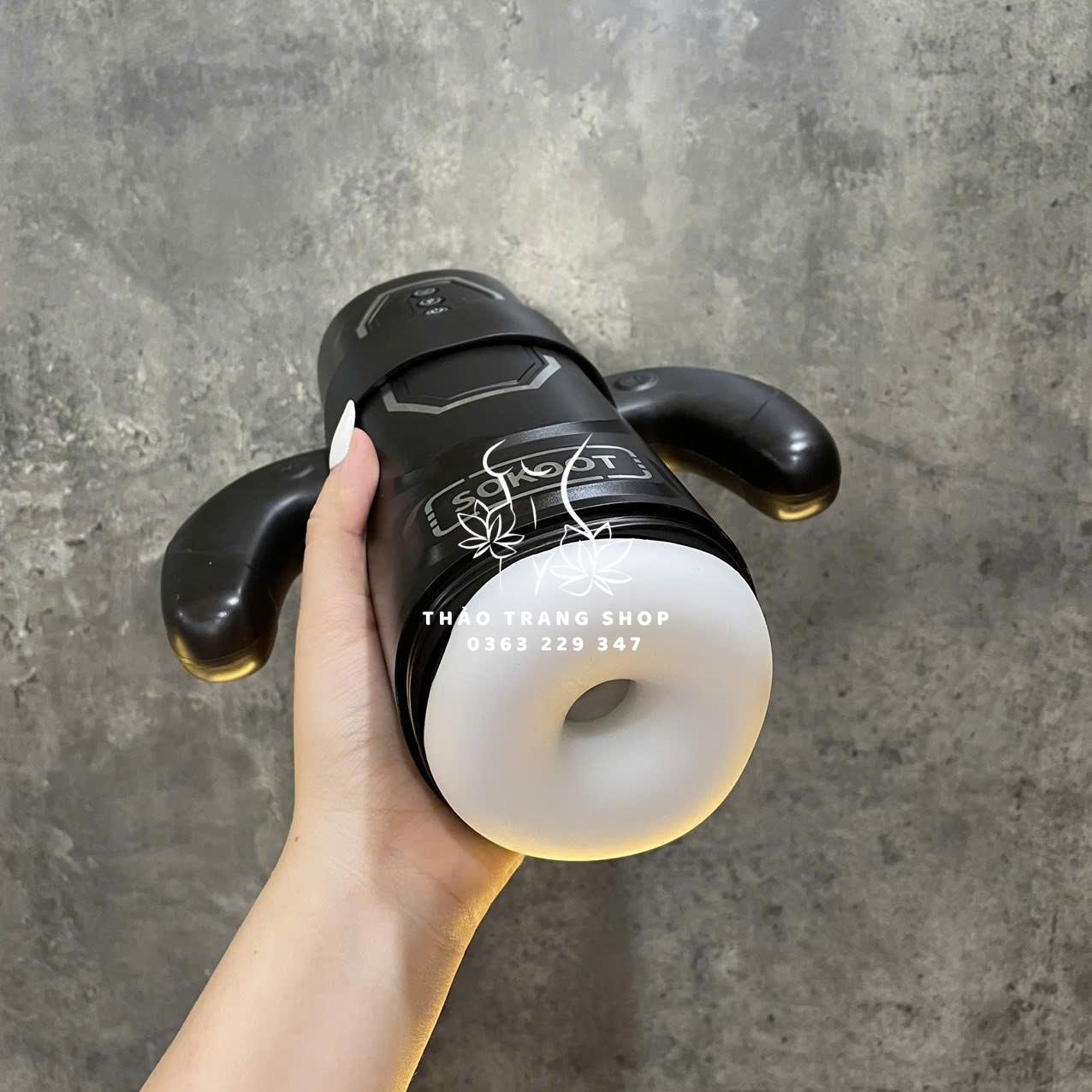 Âm đạo giả thụt mút cao cấp có tay cầm Power Play Cup Sokoot - Ảnh 3