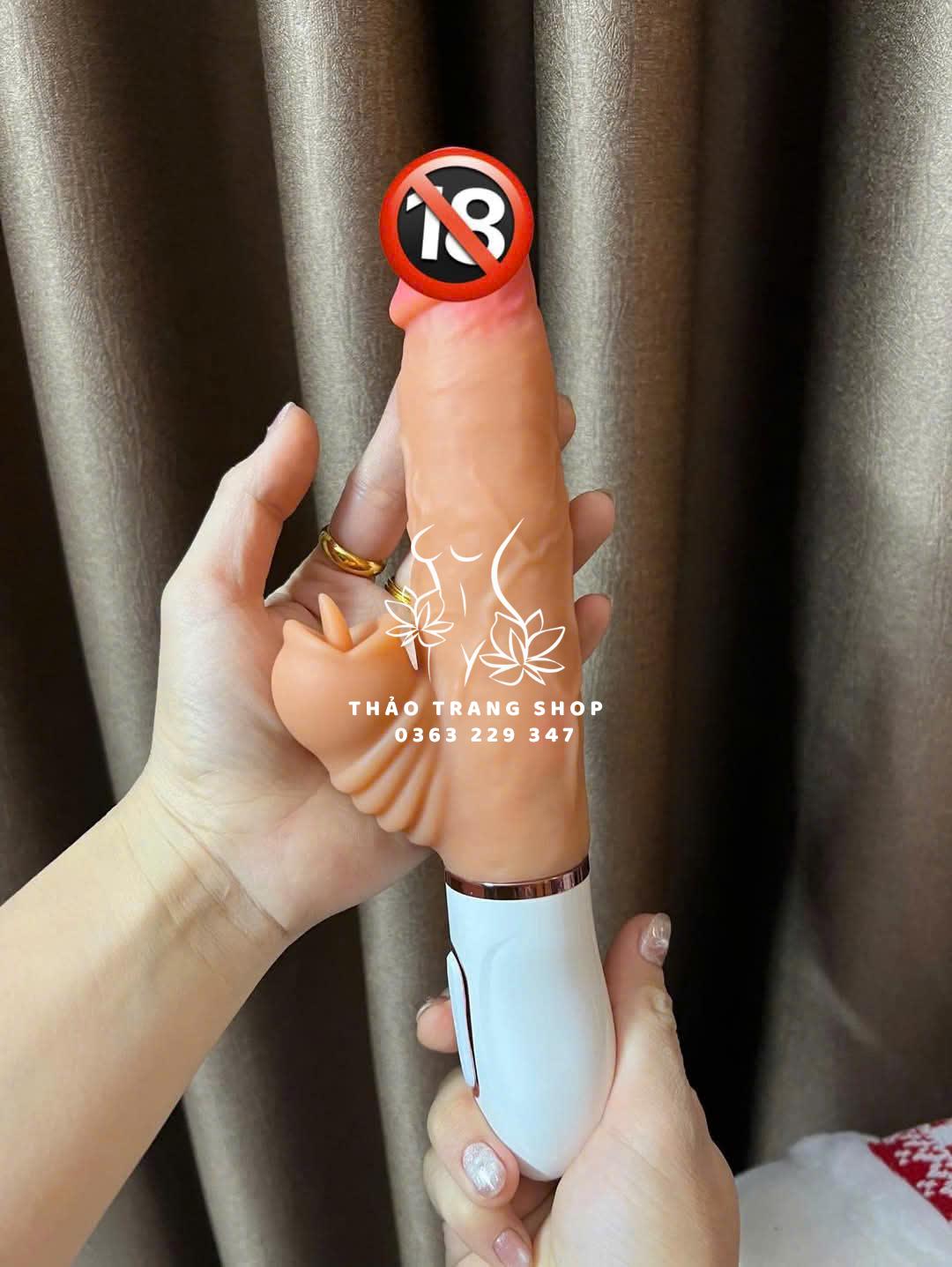 Dương vật cầm tay climax có nhánh phụ lưỡi liếm rung thụt phát nhiệt mềm mại như thật - Ảnh 2