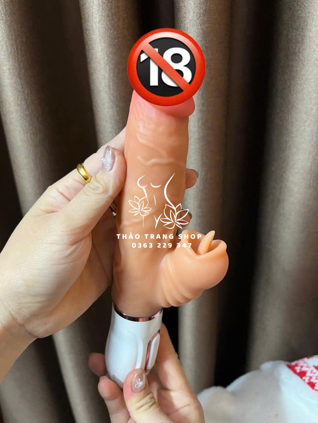 Dương vật cầm tay climax có nhánh phụ lưỡi liếm rung thụt phát nhiệt mềm mại như thật - Ảnh 3