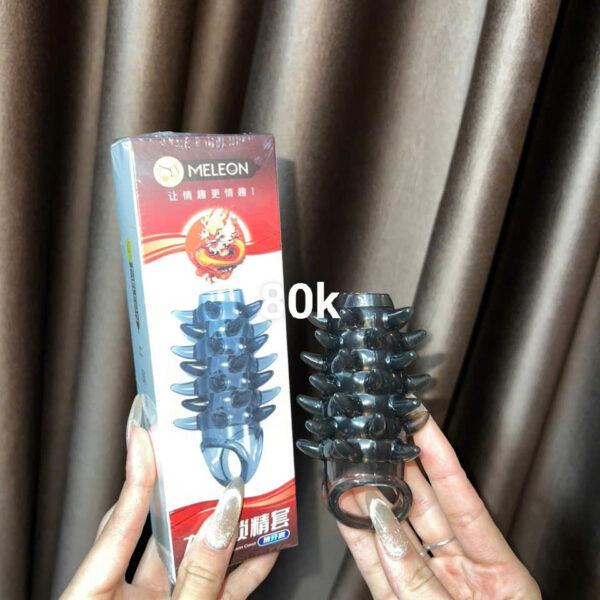 Bao cao su đôn dên khúc giữa gai Meleon có quai đeo