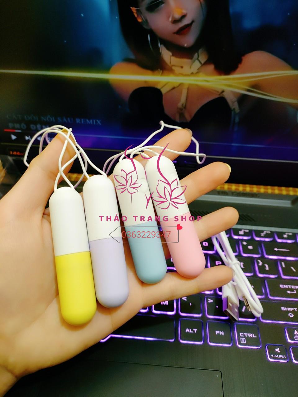 Trứng rung ngụy trang viên thuốc tình yêu nhỏ gọn pin sạc cực mạnh