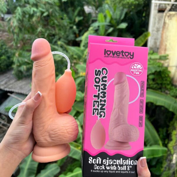 Dương vật giả mô phỏng bắn tinh Lovetoy silicon siêu mềm