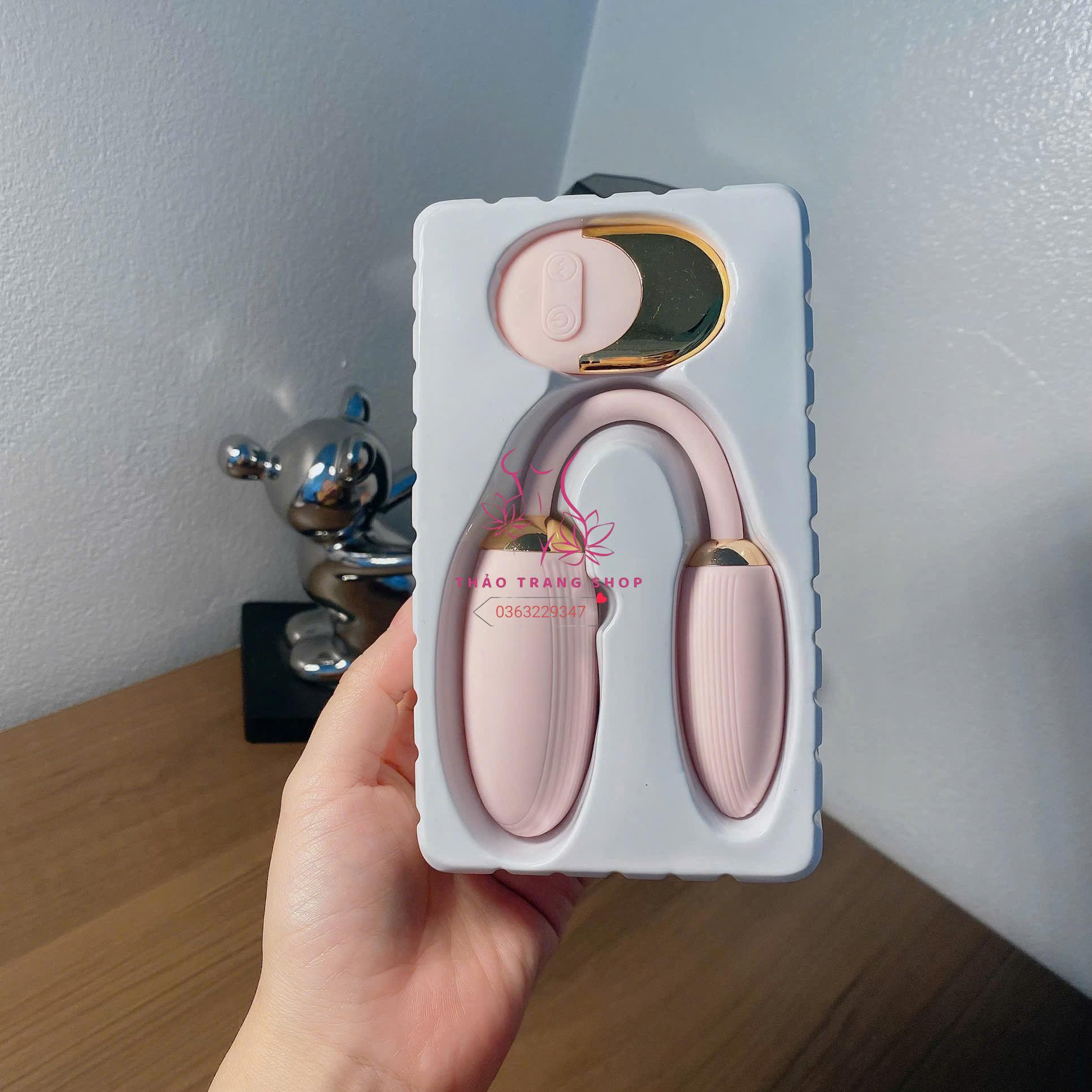 Trứng rung tình yêu 2 đầu uốn cong điều khiển từ xa