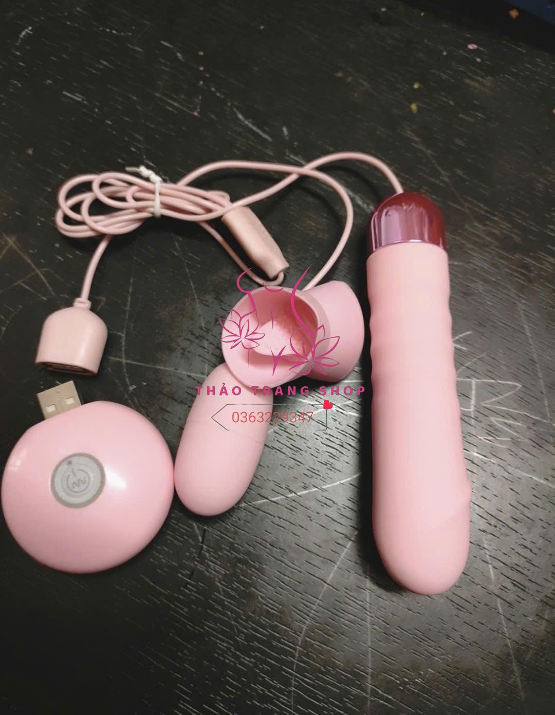 Trứng rung đôi 2 đầu rung liếm