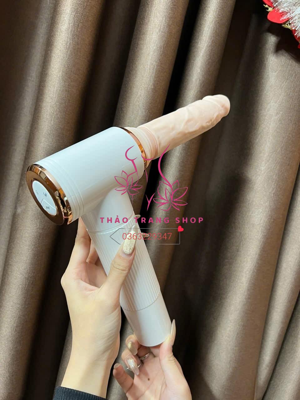 Dương vật giả máy sấy DIBE rung thụt toả nhiệt - Ảnh 2