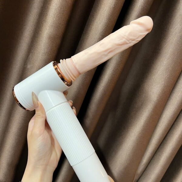 Dương vật giả máy sấy DIBE rung thụt toả nhiệt