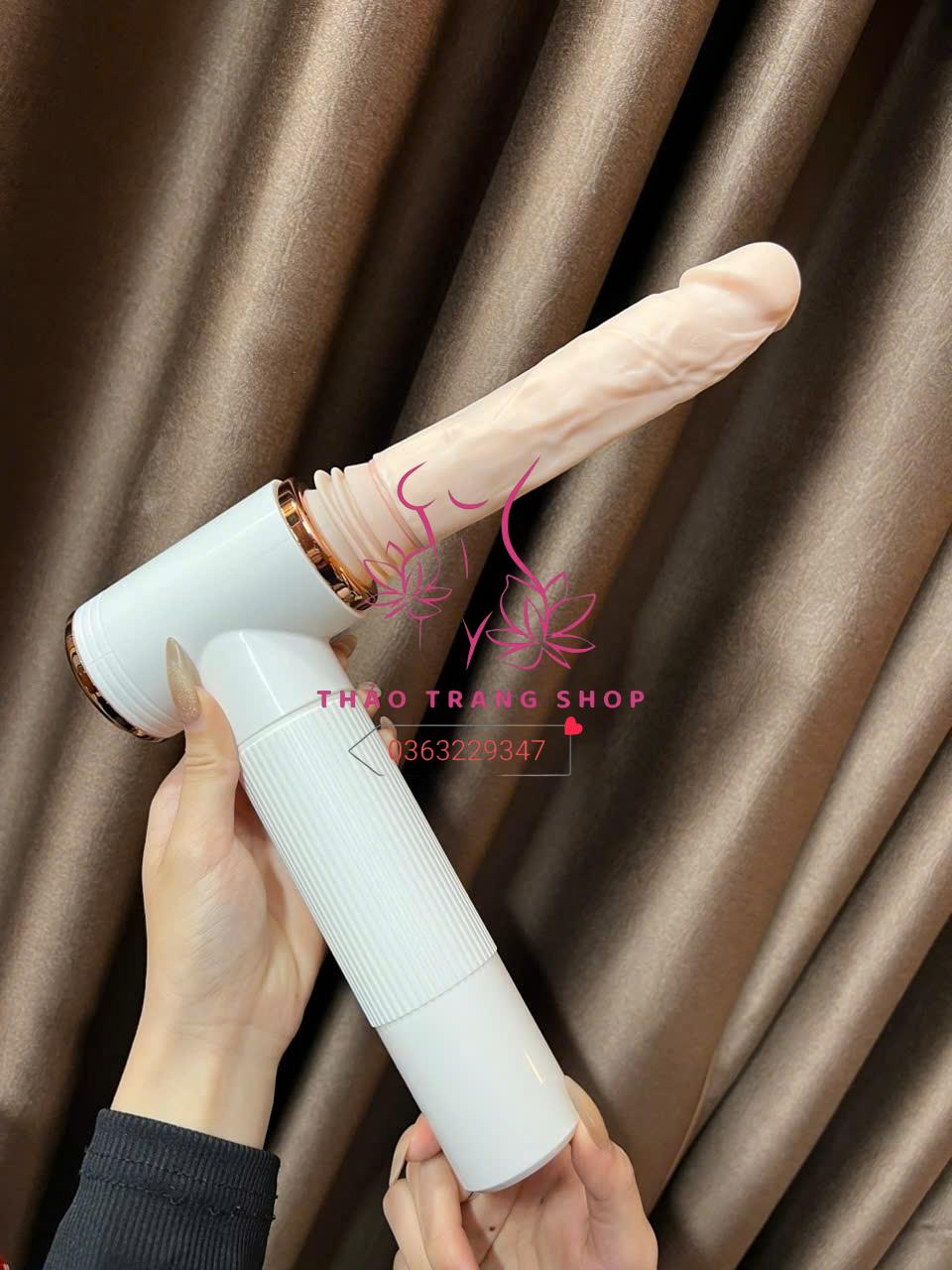 Dương vật giả máy sấy DIBE rung thụt toả nhiệt