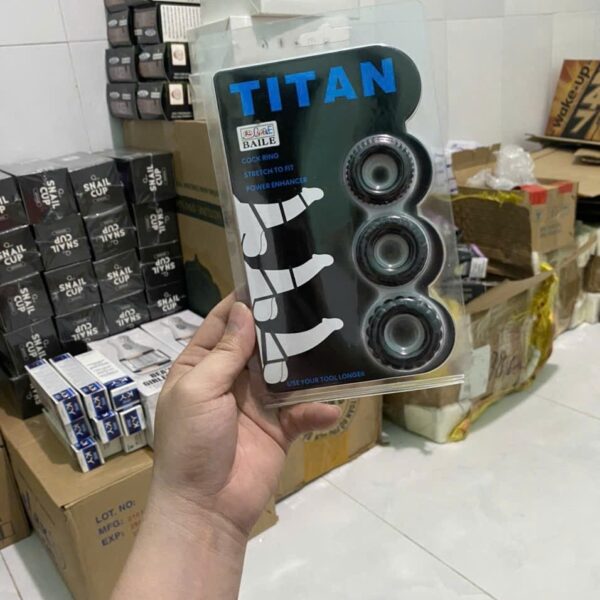 Bộ 3 vòng đeo silicon chống xuất sớm Titan