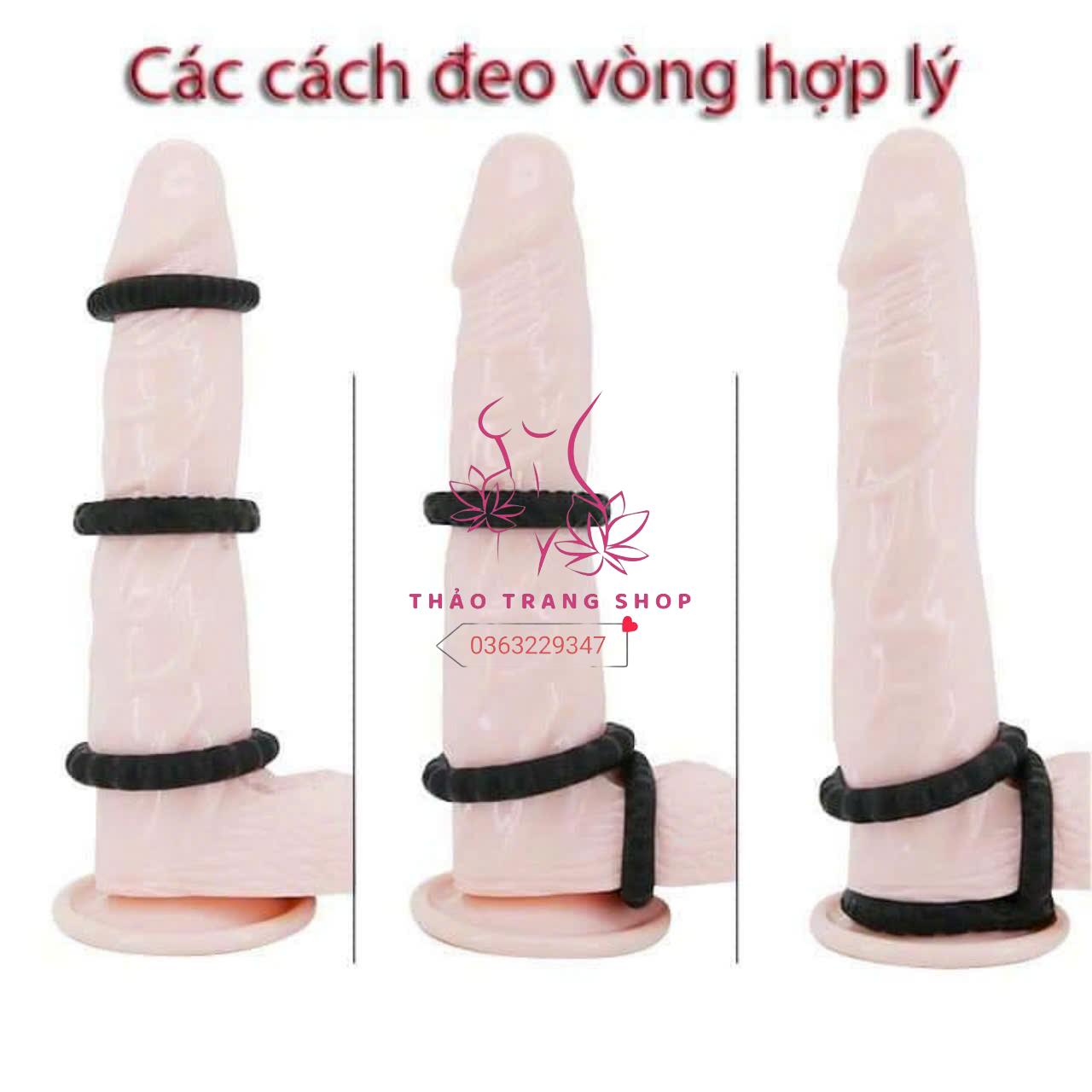 Bộ 3 vòng đeo silicon chống xuất sớm Titan - Ảnh 3