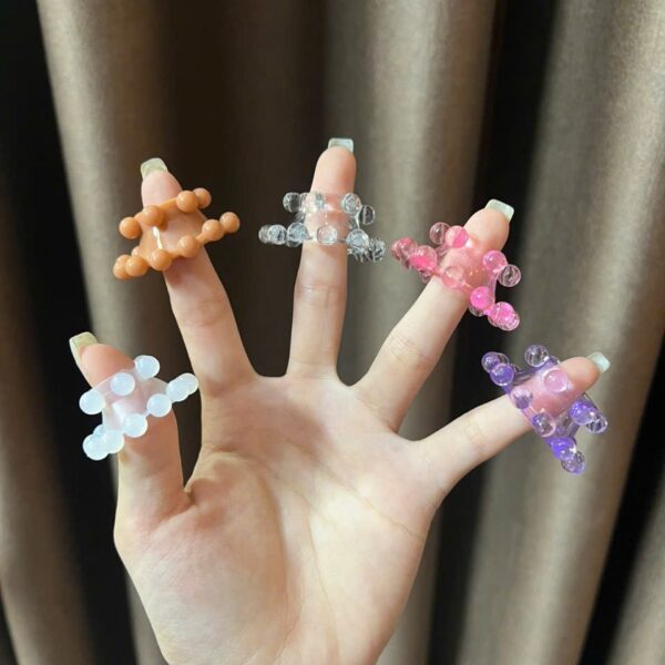 Set 5 vòng đeo cu silicon có bi 2 tầng