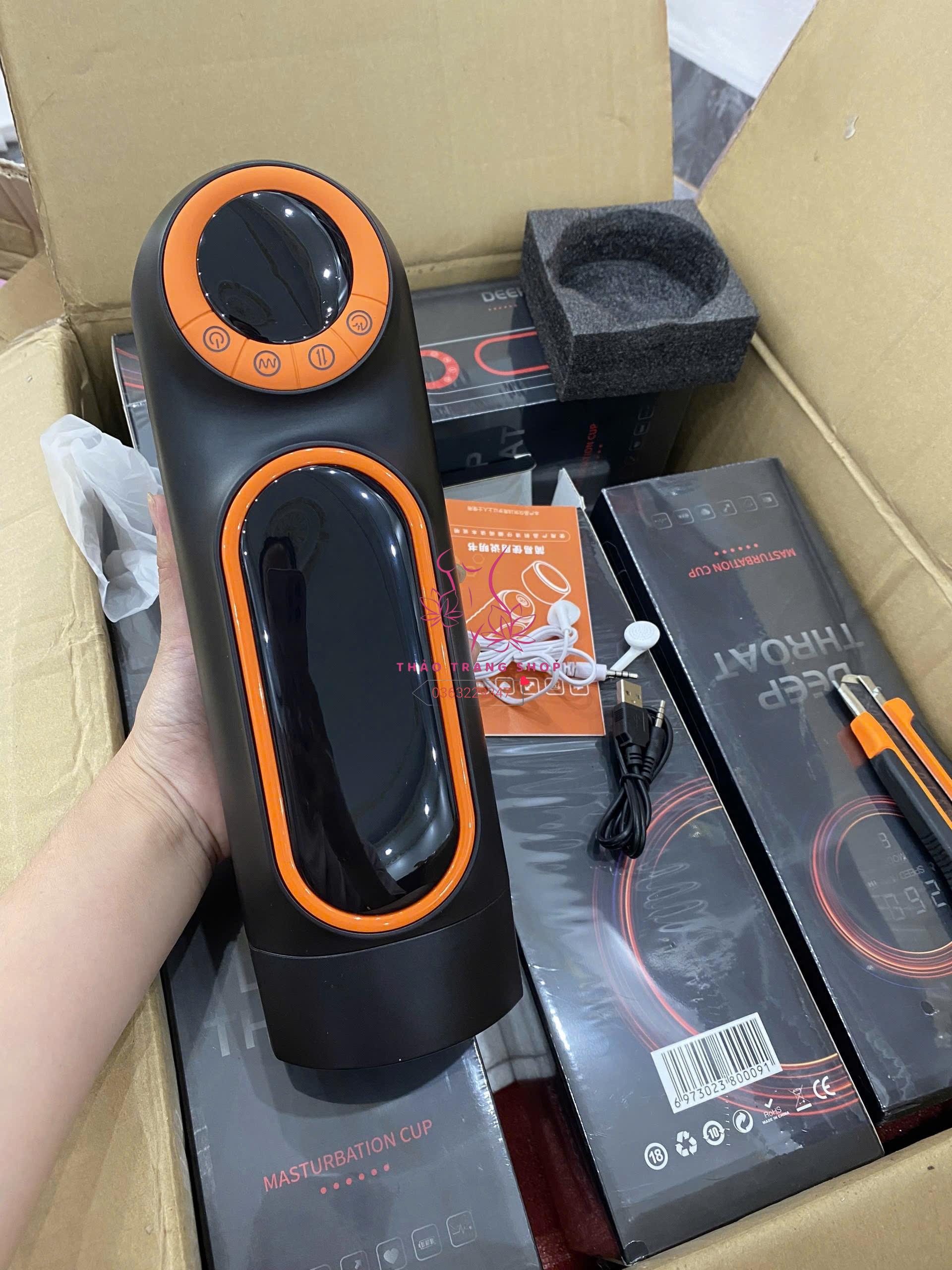 Âm đạo giả Cup Đen rung thụt co bóp bú mút rung rên full chức năng đóng tường cao cấp - Ảnh 3