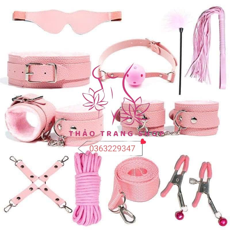 Bộ đồ chơi SM 18+ gồm 11 món, 3 màu đen đỏ hồng - Ảnh 2