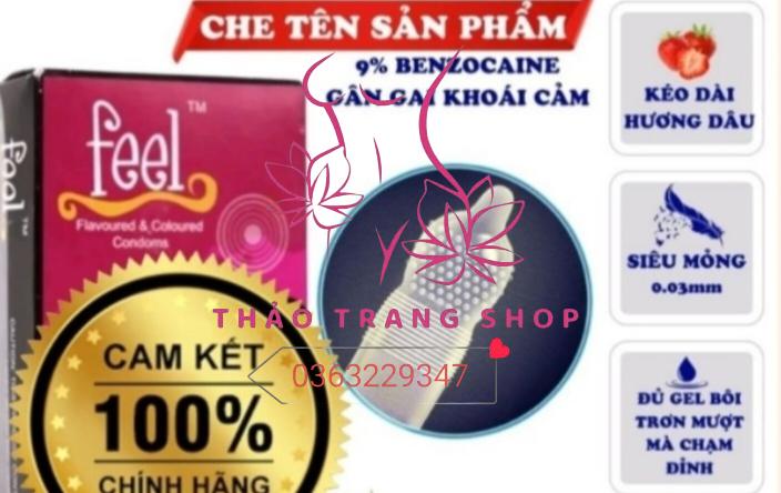 Bao cao su Feel 4in1 gân gai nhám kéo dài thời gian hộp 3 chiếc - Ảnh 2