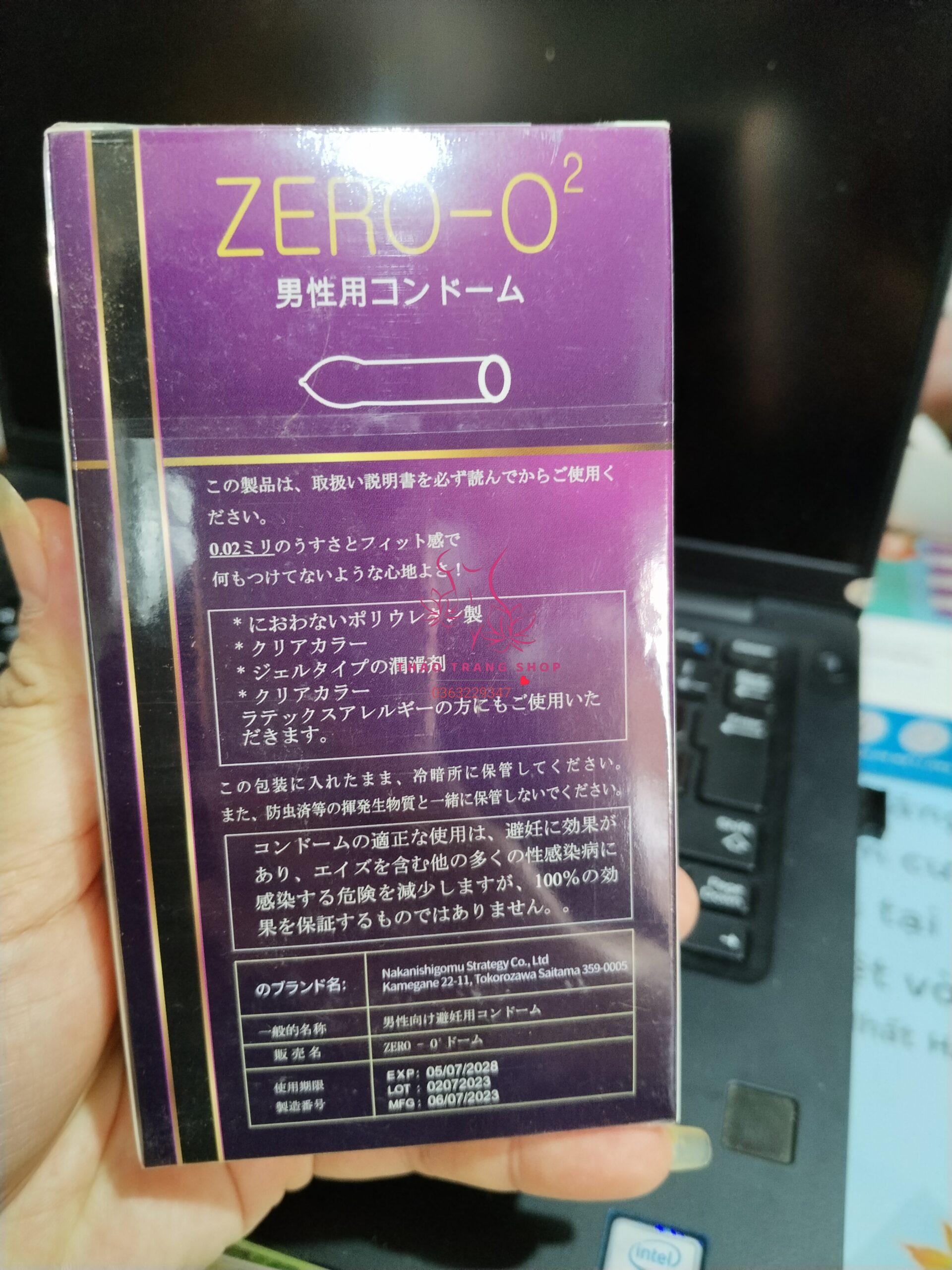Bao cao su Zero - O2 siêu mỏng - Ảnh 3