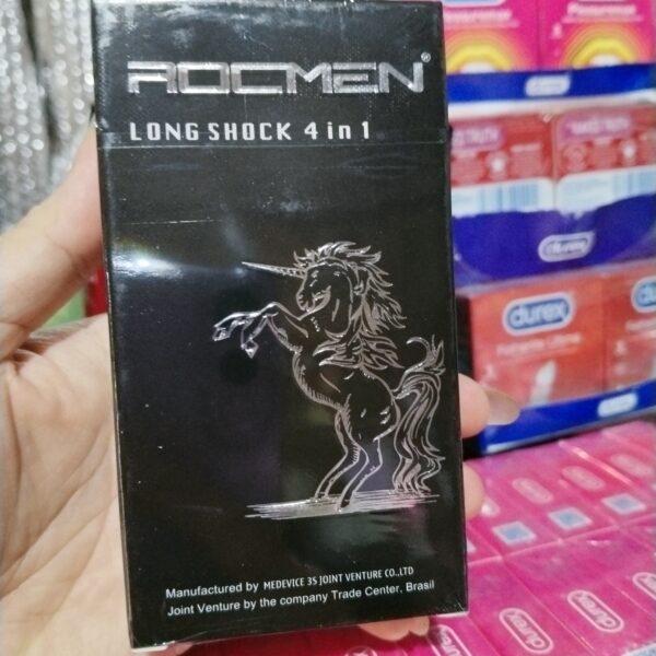 Bao cao su Rocmen Long Shock 4in1 hộp 12 chiếc kéo dài thời gian chính hãng