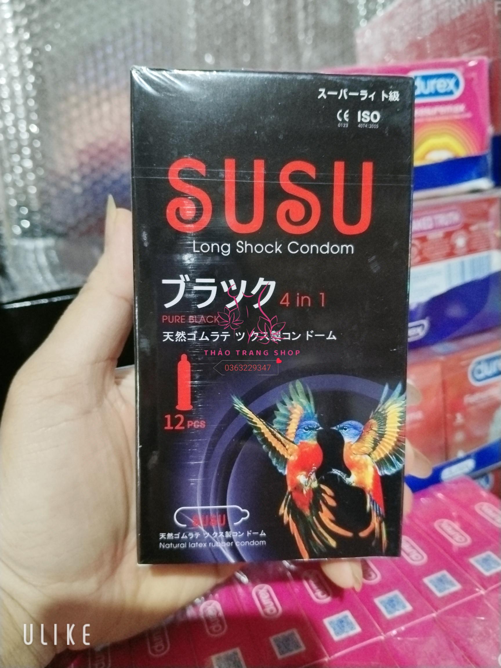 Bao cao su SuSu siêu mỏng kéo dài thời gian – Nhật Bản Hộp 12c
