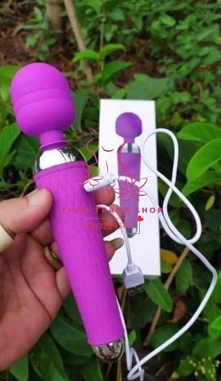 Chày rung massage tròn 360 độ 12 chế độ rung sạc điện