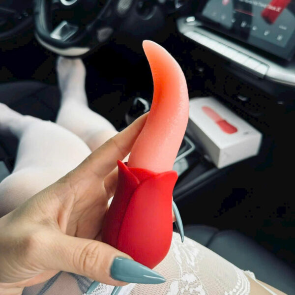 Lưỡi rung liếm siêu mềm 10 chế độ hoa hồng