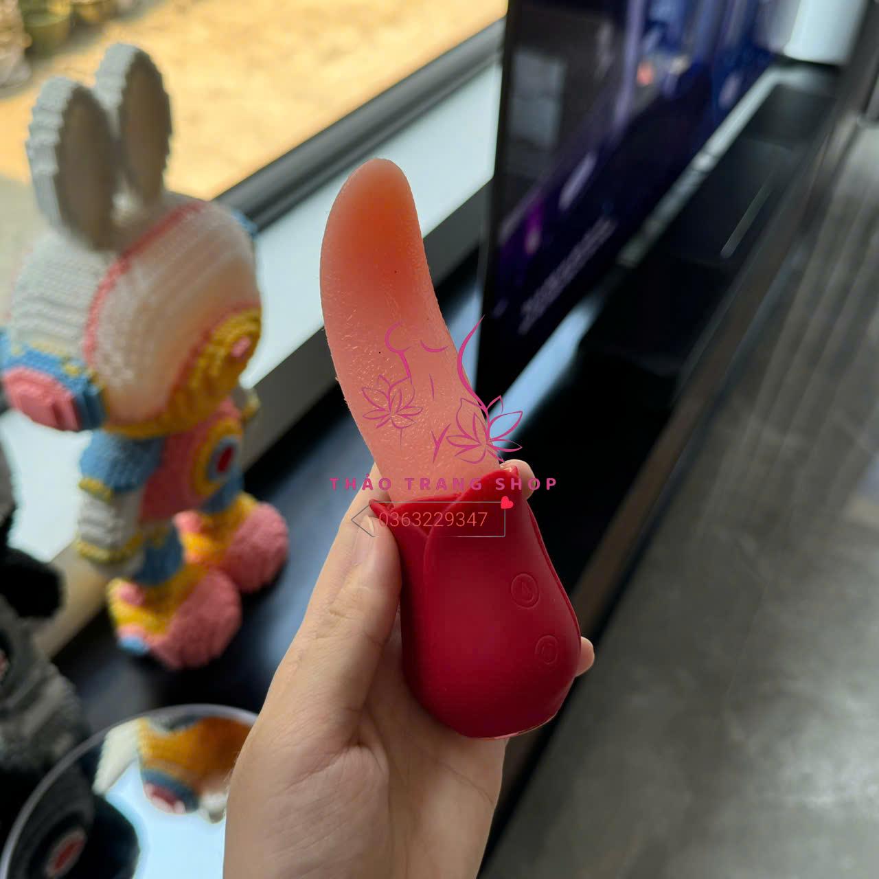 Lưỡi rung liếm siêu mềm 10 chế độ hoa hồng - Ảnh 2