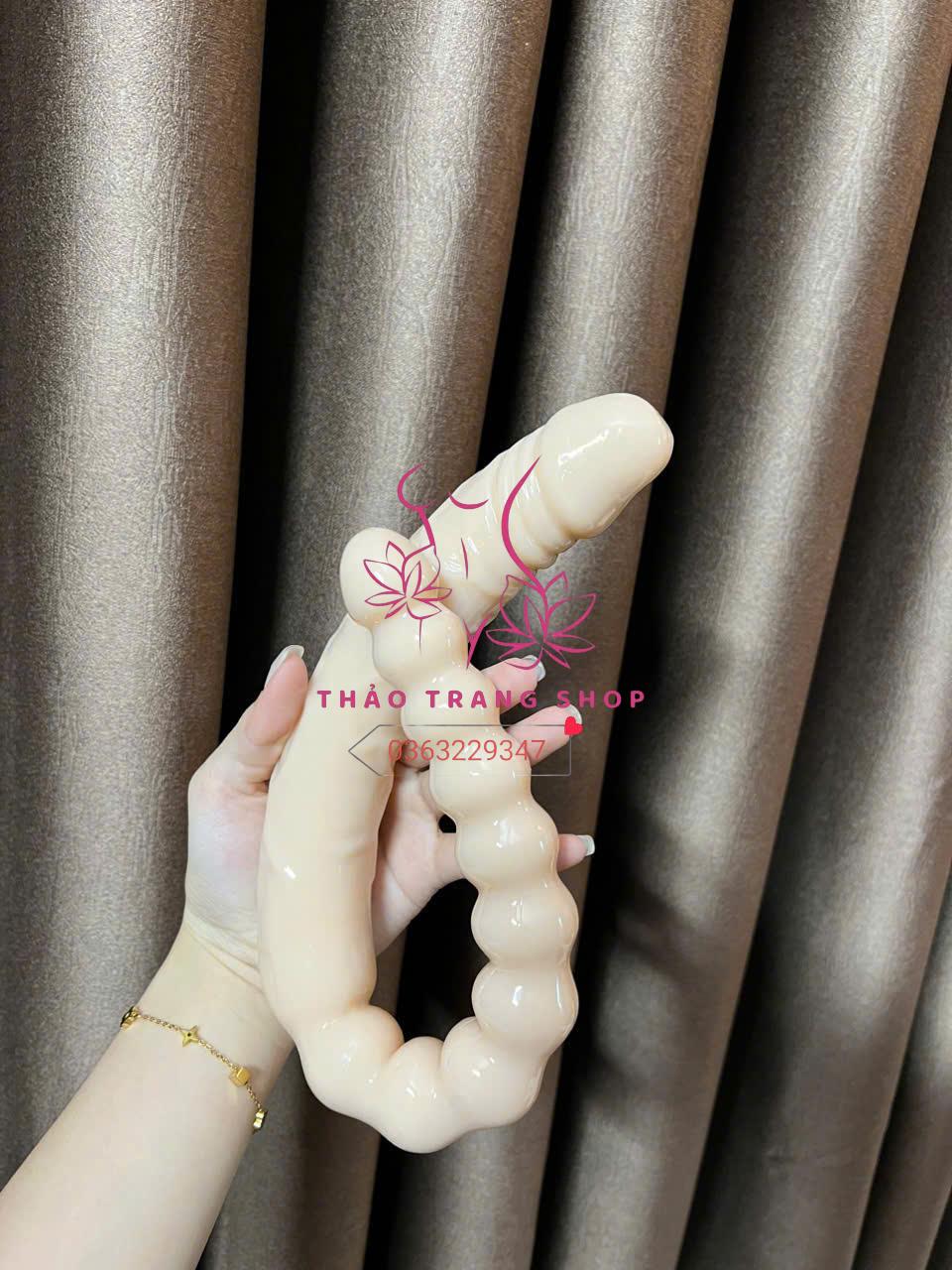 Dương vật giả hai đầu Jiuai chuỗi hạt - Ảnh 2