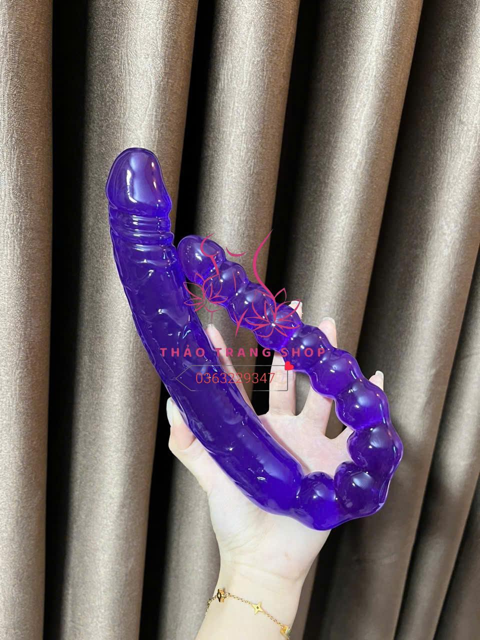 Dương vật giả hai đầu Jiuai chuỗi hạt - Ảnh 4