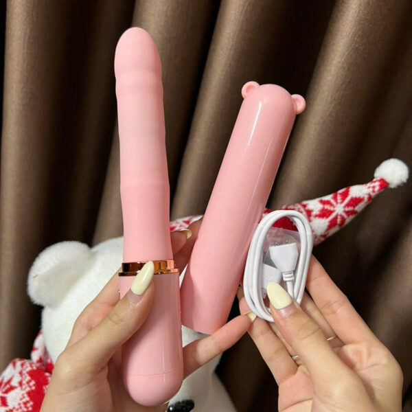 Que rung thụt nắp tai gấu dễ thương